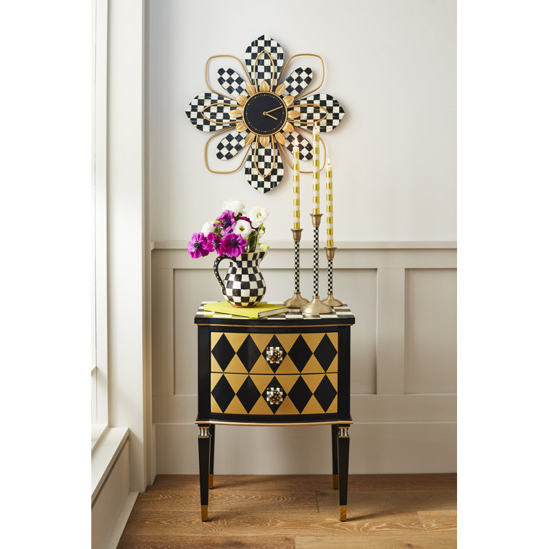 Courtly Check Medium Candlestick, 10.5" H x 4" W x 4" D