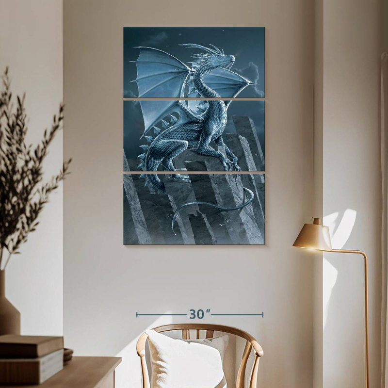 Brampt Silver Dragon, 65" H x 42" W