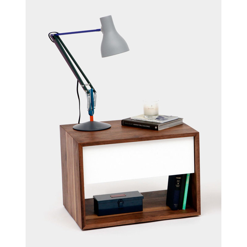 THN 1 - Drawer Solid Wood Nightstand, White