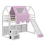 Structure de lit en mezzanine avec tente-930137513-930137517