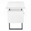Bureau d'ordinateur, bureau personnel, ordinateur portable, installation à gauche, à droite, tiroirs de rangement, 60 po, travail, stratifié blanc, métal noir, contemporain,-617353576