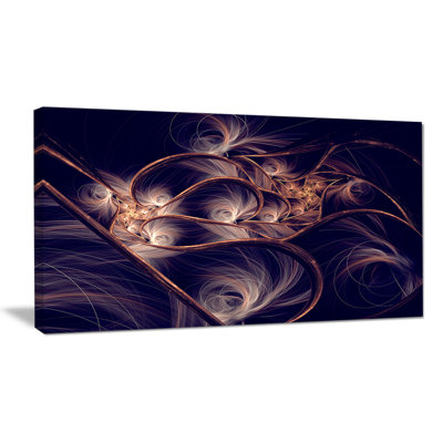 « dark gold fractal fleur », impression sur toile tendue