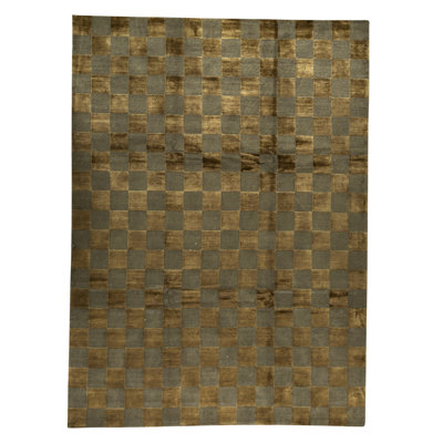 Hand-Knotted High-Quality Brown Area Rug