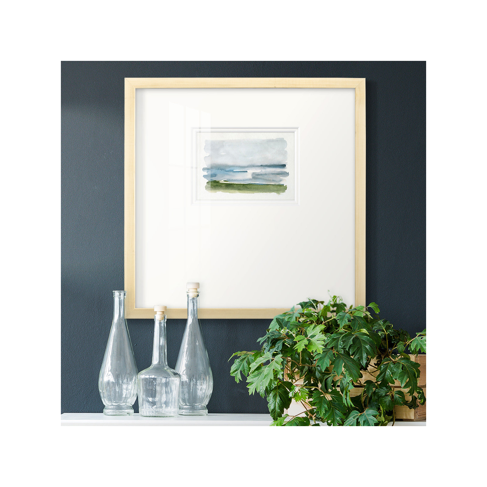 Coastline Splash II, 21" H x 21" W x 1.25" D, Natural