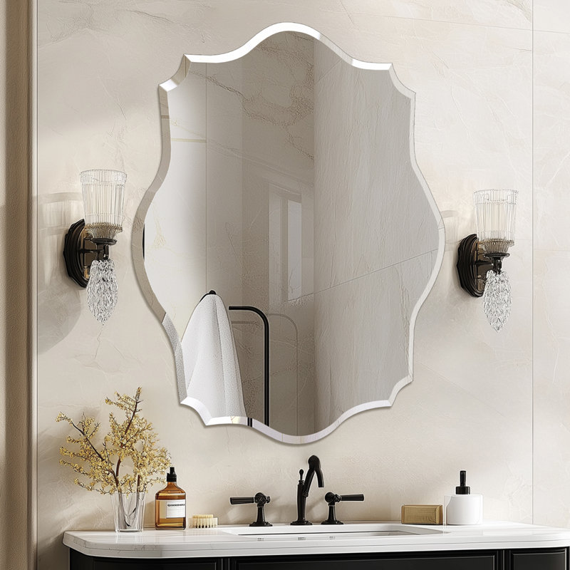 Rithi Irregular Flat Wall Mirror, 80cm x 60cm