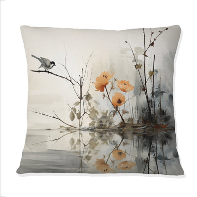 Coussin Asian Art Sumi Bird Serenity XVIII - Asian Art