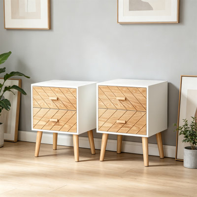 40cm W Plywood / Laminate Board Bedside Table