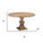 54" Brown Solid Wood Pedestal Base Round Top Dining Table