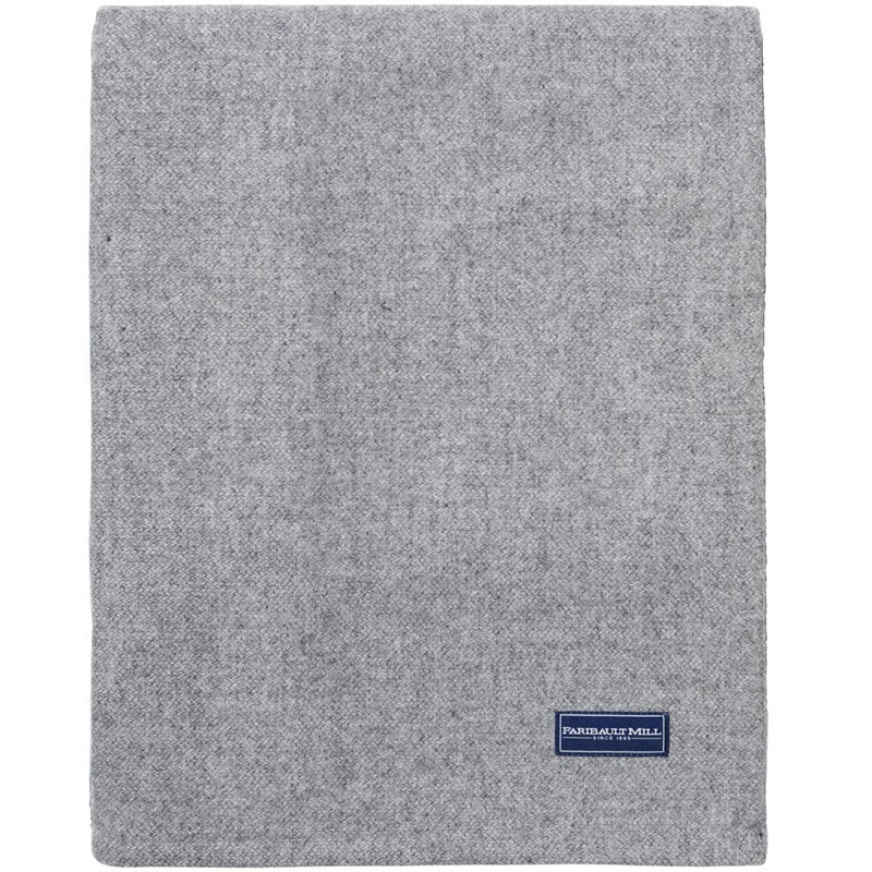 Couverture en laine Lakefront, 80 po x 96 po, Gris