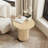 19.3-Inch Tall MDF Wood End and Side Table with Irregular Shape Top