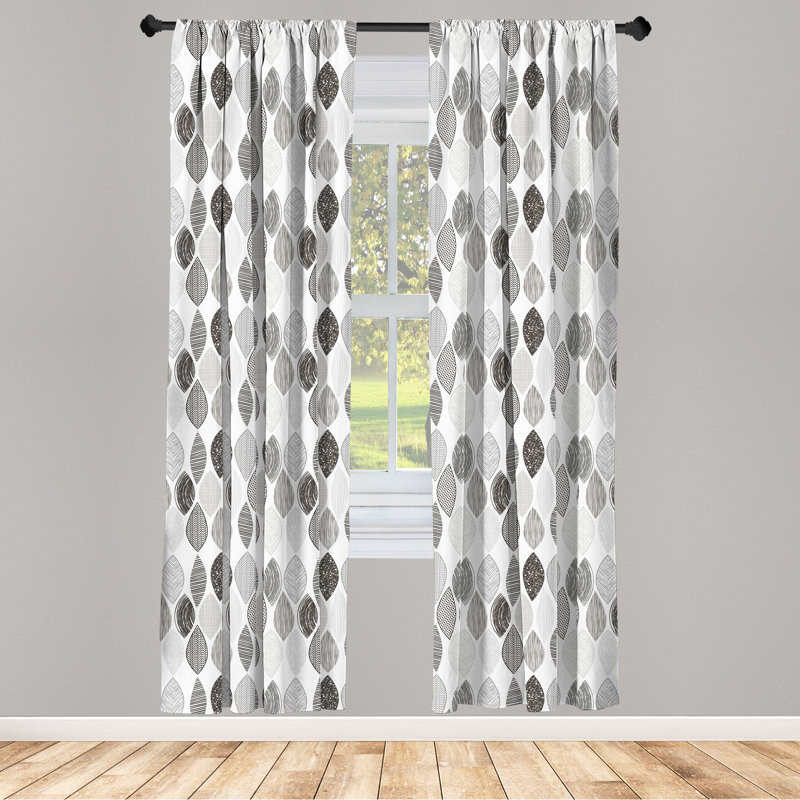 Semi-Sheer Rod Pocket Curtain Panels, 28" x 95"
