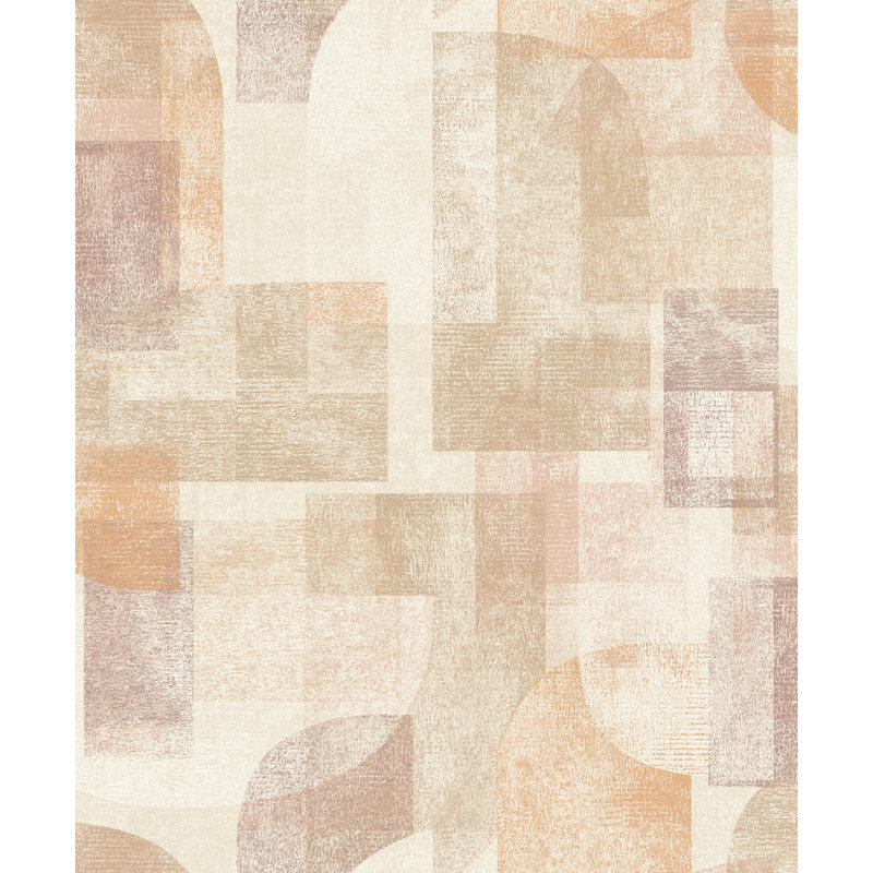 Papier peint géométrique Cassandra, Rouge