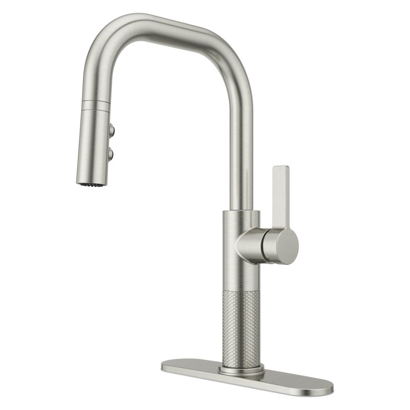 Pull Down Single Handle Kitchen Faucet, Stainless Steel