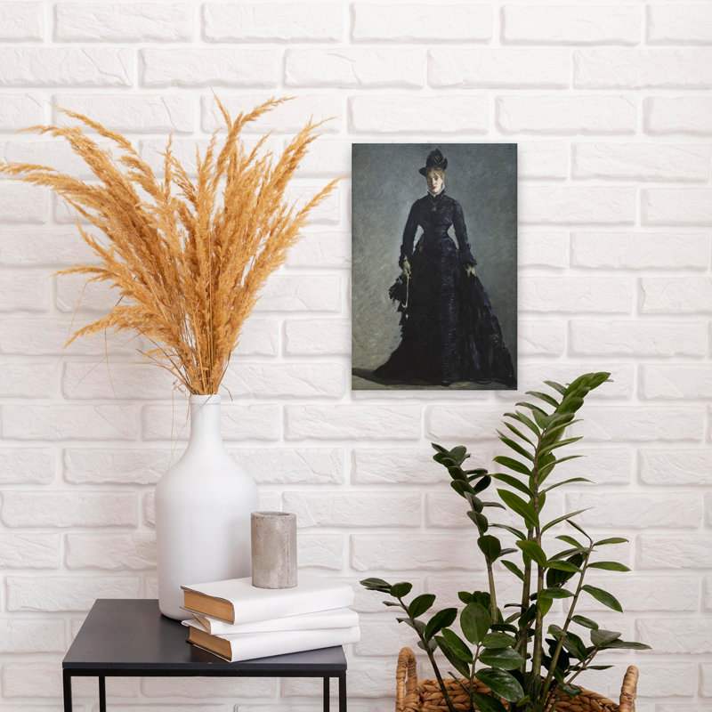 A Parisian Lady Impressionist Contemporary Portrait Wall Art Print by Edouard Manet - 1 Piece Wrapped Canvas Wall Art