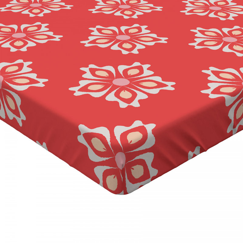 Microfiber Floral Fitted Sheet, Full Fitted Sheet
