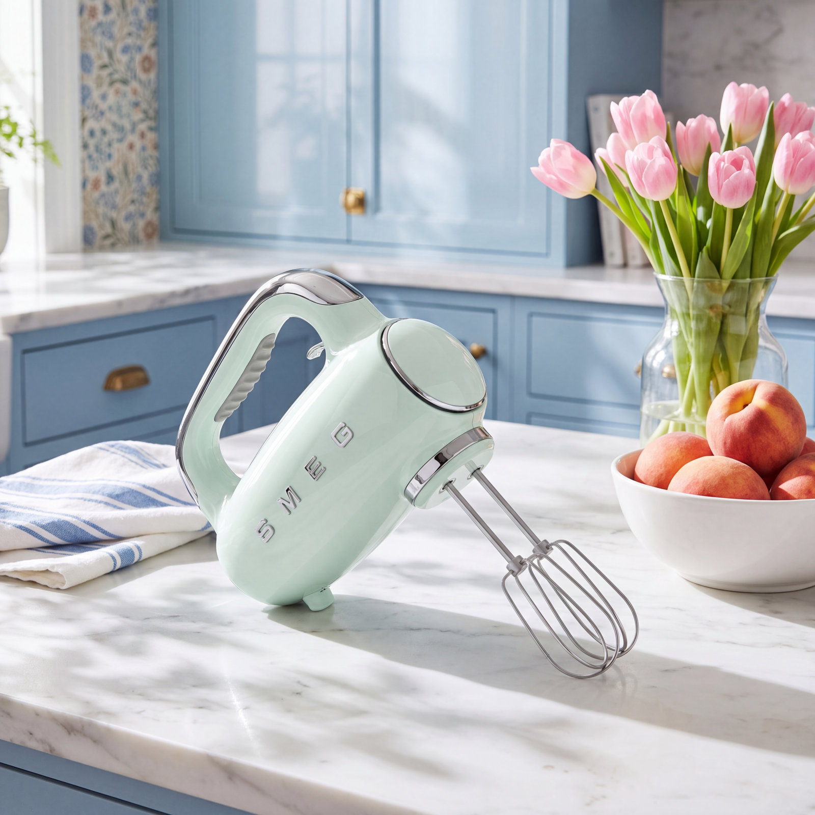 SMEG 50's Retro Style Electric Hand Mixer, Pastel Green
