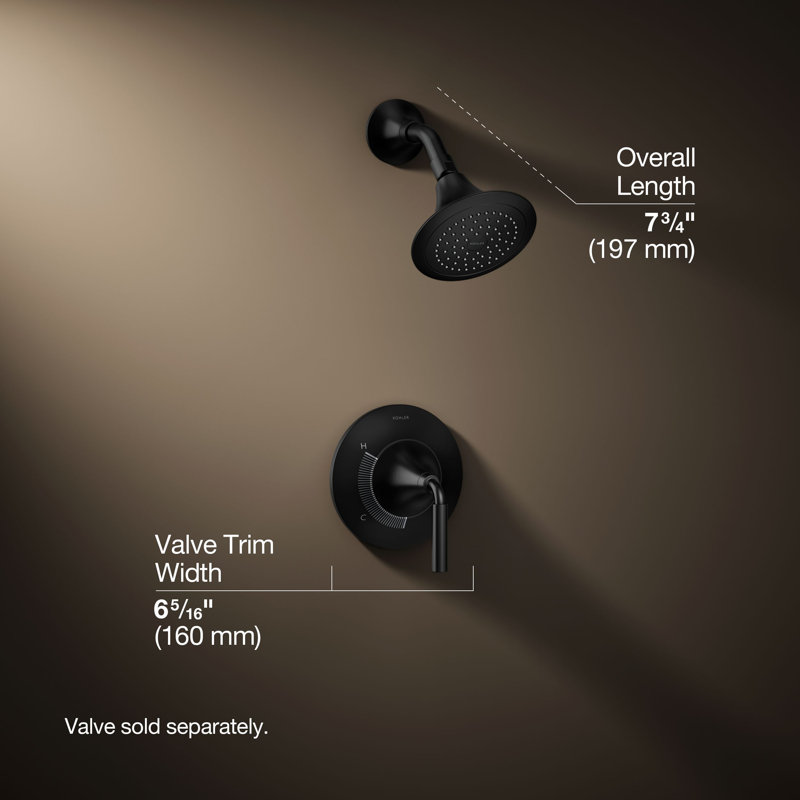 Tone Pressure-Balancing Shower Faucet Trim, Matte Black