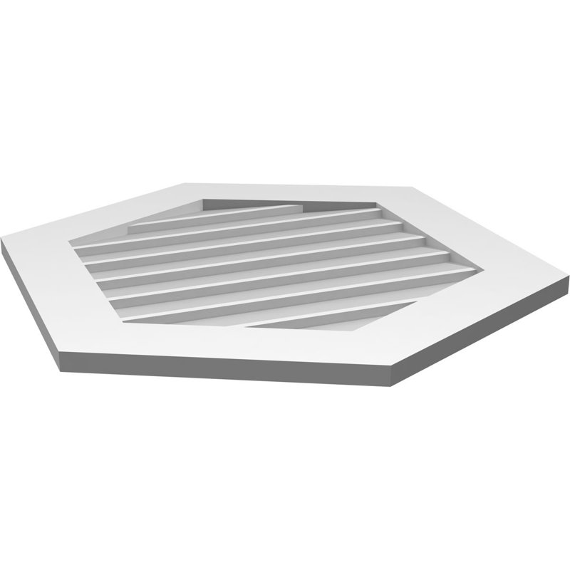 Ventilé vertical à pignon vertical en uréthane 6/12, H 1 po x l 26 po x L 30 po