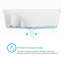 Grand évier de cuisine encastré en composite de granit blanc 30 po x 18 po, grand évier de cuisine profond, non poreux de style campagnard ou contemporain blanc
