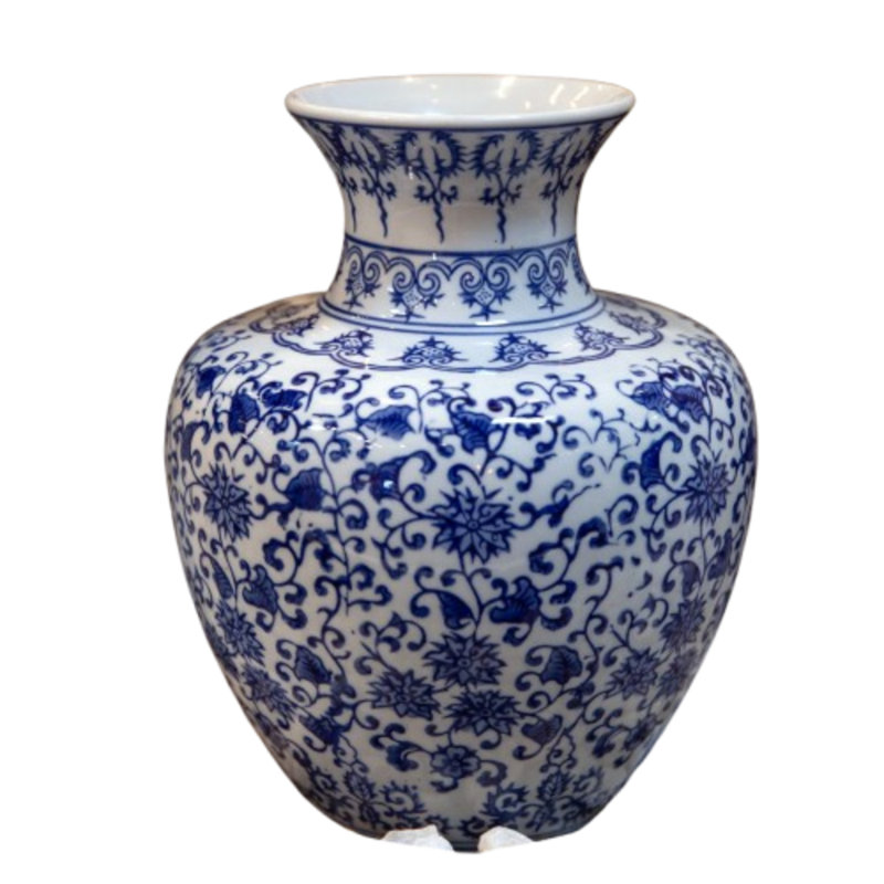 Ceramic Chinoiserie Ginger/temple Jar Blue&white