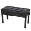 Banc de piano réglable pour duo avec rangement et siège en similicuir