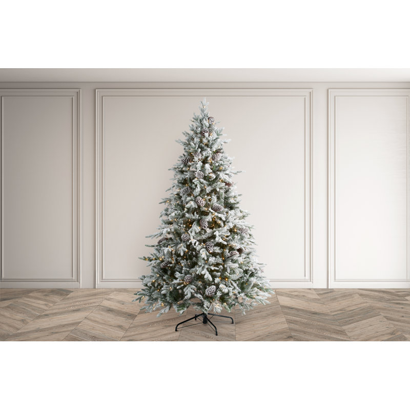 FROSTED WINTERFOLD FIR - Artificial Christmas Tree, 7.5 ft, Pre-Lit