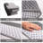 Durable Camping mats in Grey with White Edge Outdoor Rugs Reversible Waterproof mat-443146820