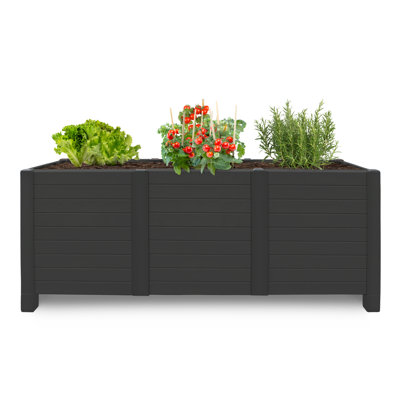  17"x48" Raised Garden Trough Black 1PK (8 panels)