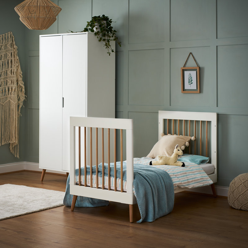 Maya Cot Bed, White/Brown