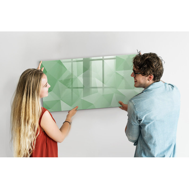 Magnetic Glass Dry Erase Board, Green