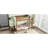 Twin Over Bunk Bed With Warm Upholstery - Rubber Wood Base, Rails, Ample Underbed, Fleece Covering