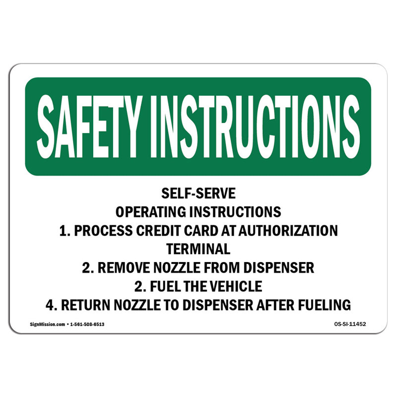 Mode d'emploi en libre-service 1. Panneau en aluminium traité 12 x 18, H 12 po x l 18 po x P 0,1 po