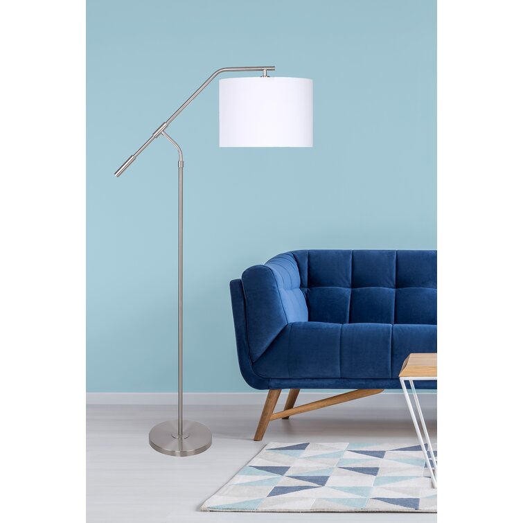 62 Arched Floor Lamp with Remote Control and Bulb Included Latitude Run Base Finish: Gold