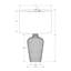 Lighting, lampe de table, h 24 po, céramique noire, abat-jour noir, contemporain
