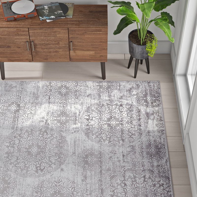 Brandt Performance Rug, Rectangle 6'1" x 9', Gray