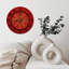 Rouge-Horloge-chiffres-doré-étoile