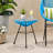Patio Side Table with Metal Frame,Round Glass Top-763053014