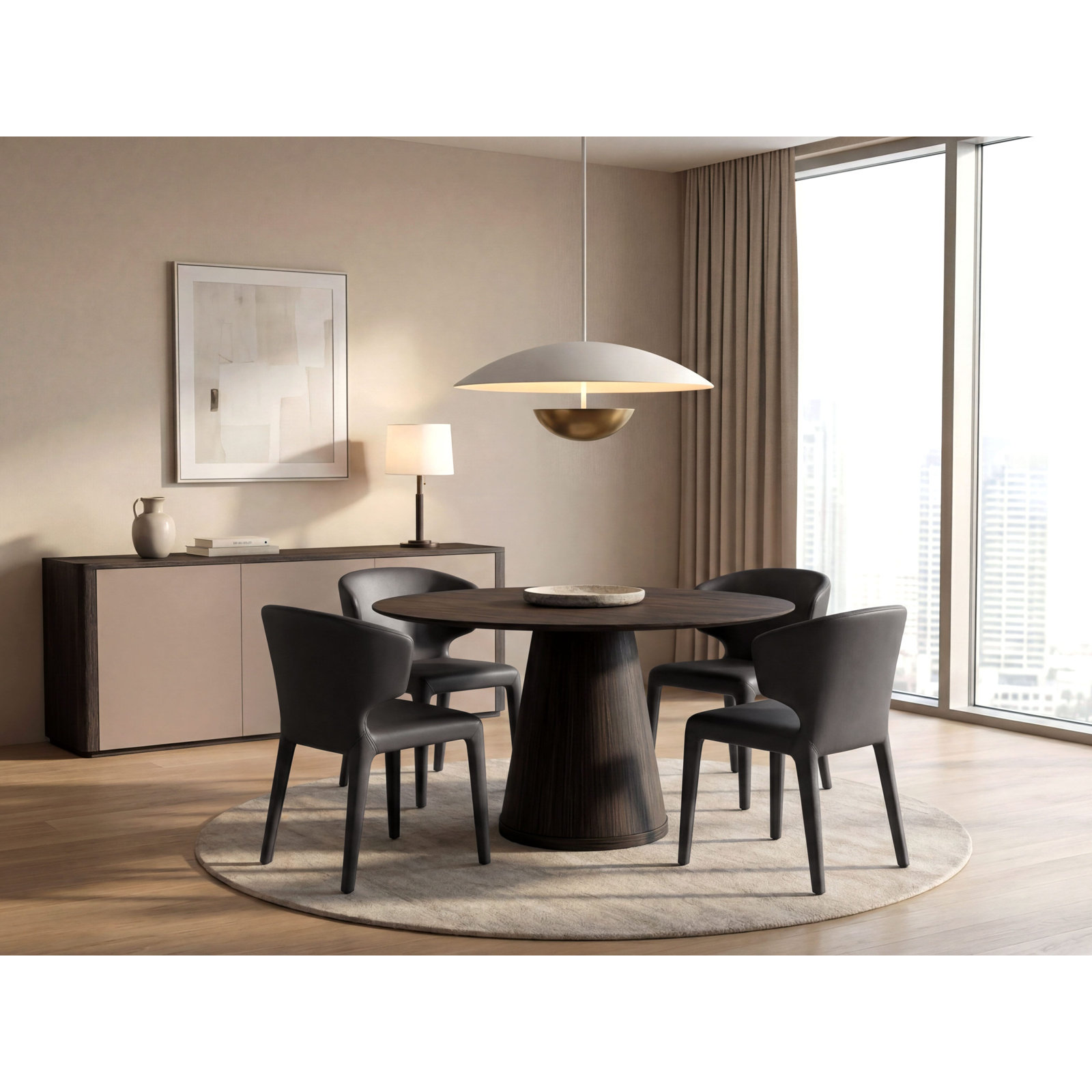 Milan Dining Side Chair, Black
