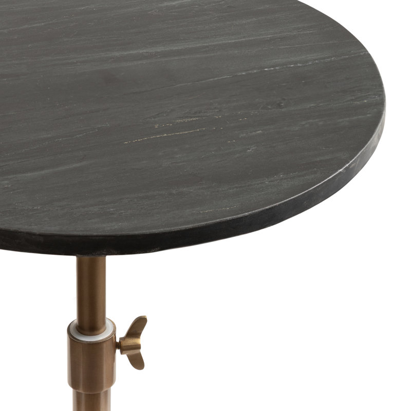 Table d'appoint ronde en marbre avec hauteur réglable Angl