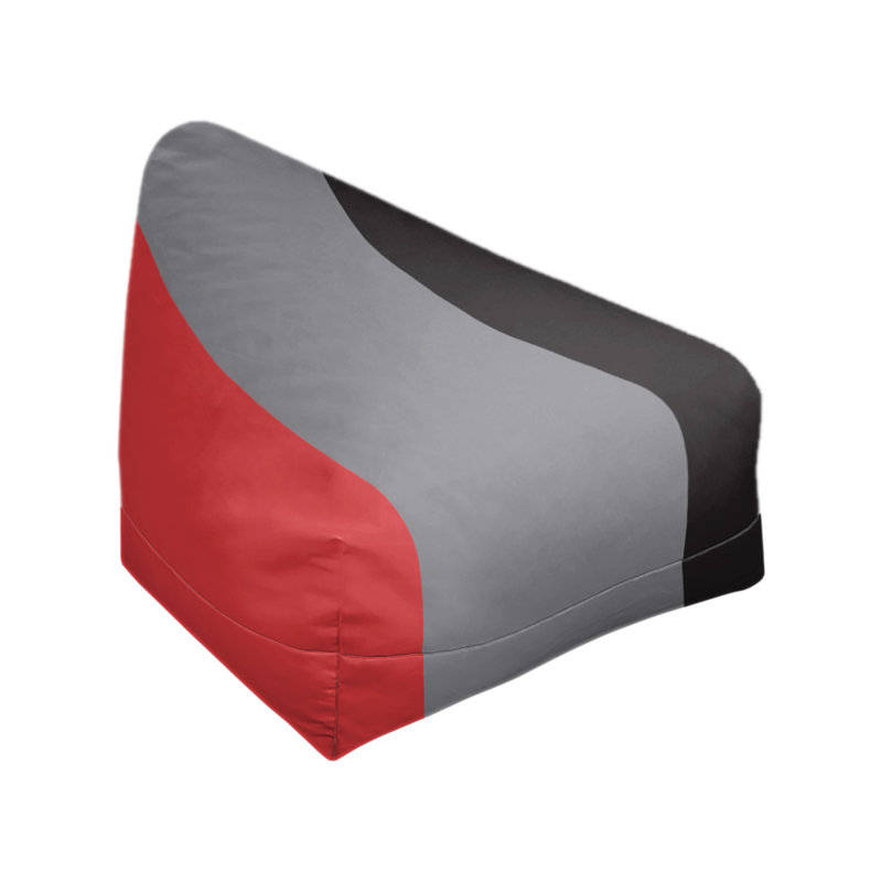 Classic Bean Bag, 42" H x 38" W x 31" D, Strawberry Red/Flat Grey/Black