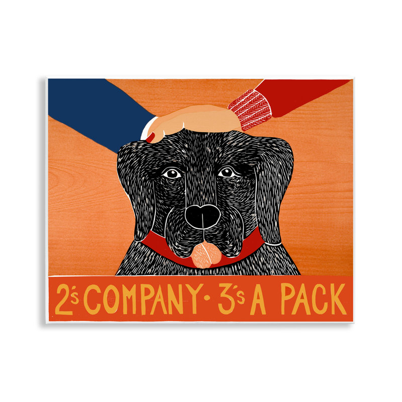 Plaque murale 2's Company Dog, design par Stephen Huneck