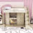 Full Size Loft Bed with Desk and Staircase,Shelves-2022370846