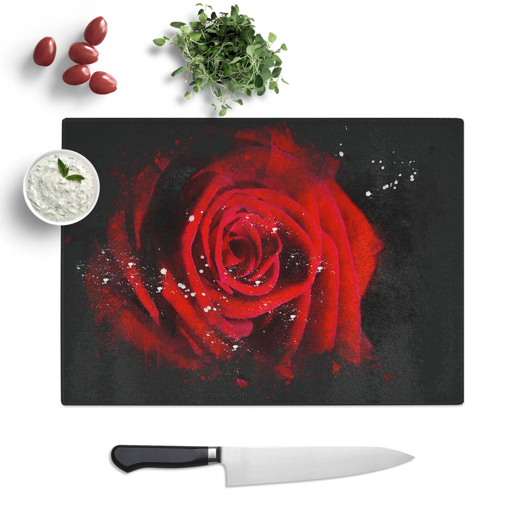 Rose Flower Vol.6 Paint Splash Chopping Board