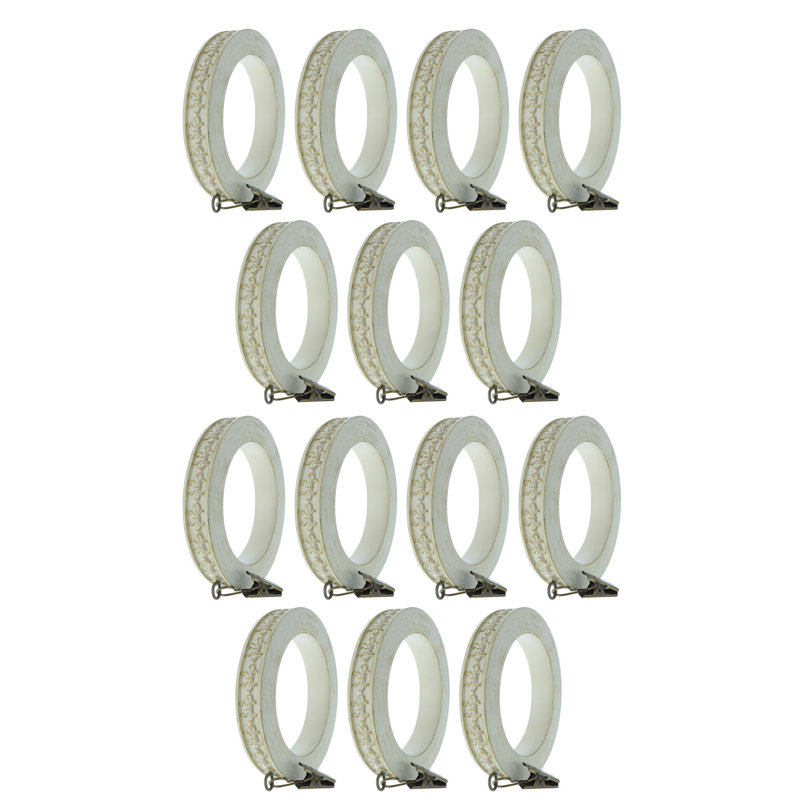 Chokio Curtain Rings, Gilded French White
