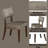 Ensemble de 2 chaises d'appoint en tissu gris Drake et finition espresso