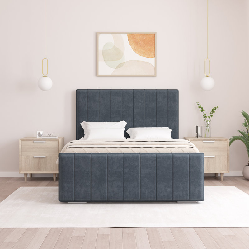 Scarlette Upholstered Bed Frame, Single (3'), Charcoal