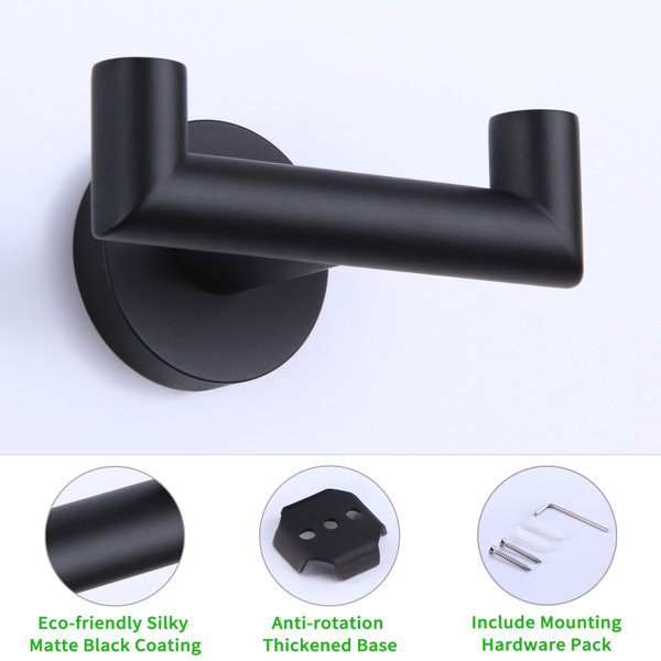 AngleSimple Double Mounting Robe Hook & Reviews | Wayfair