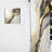 Abstract Geode Marble White And Gold II - Modern Curtain - Velvet Room Darkening - 1 panel-107592079