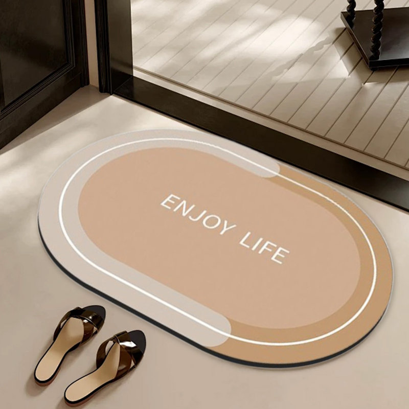 Bathroom Absorbent Floor Mats Crystal Velvet Cushions Toilet Foot Mats Toilet Door Non-slip Household Drying Bathroom Mats