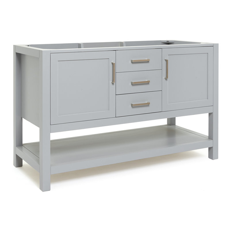 Base de meuble-lavabo simple 54 po Abdullah, Gris